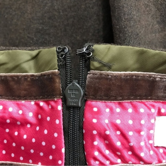 Vintage Fossil Brown Wool Blend Mini Skirt with Pockets Size 6 - Picture 7 of 15